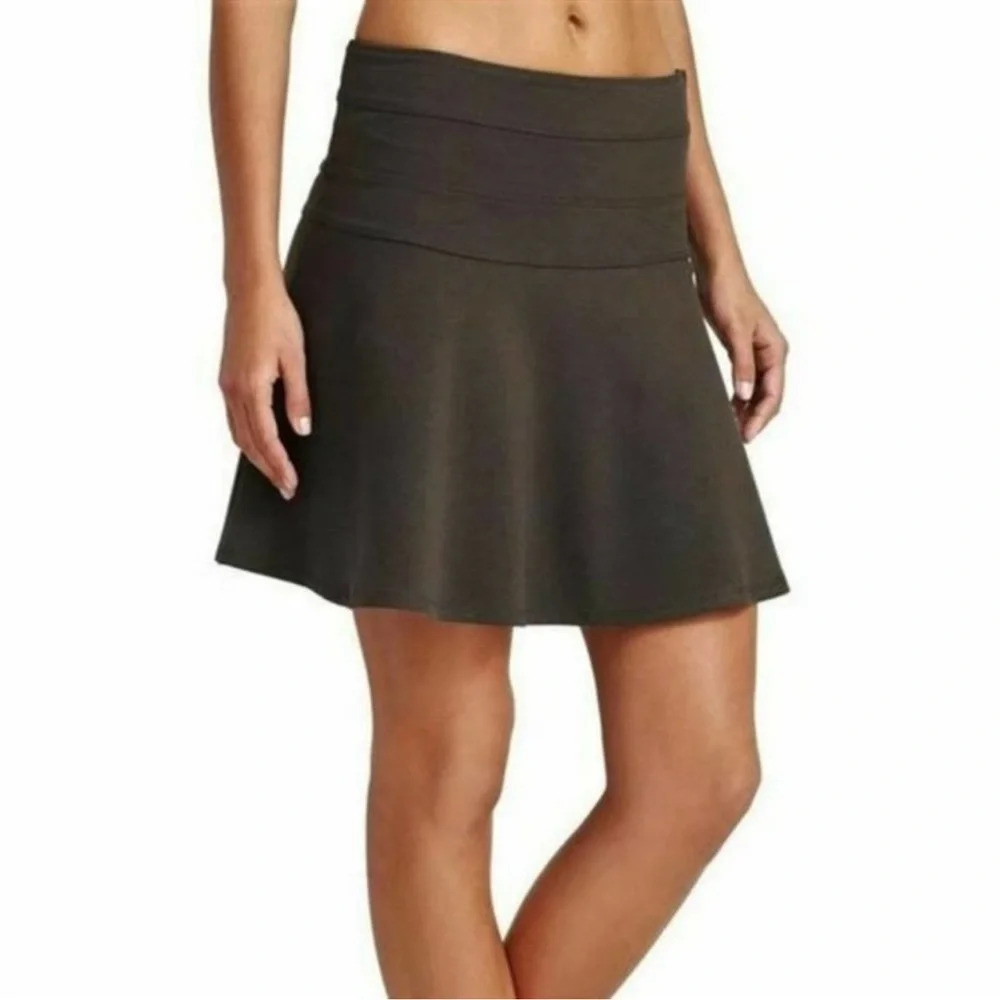 ATHLETA Skyrose A-Line Ponte Twill Skirt Graphite Size 6